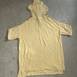 Hooded Striped Short Sleeve Shirt with Hood Yellow Size M Photo 2
