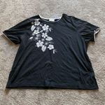 Alfred Dunner  Black Floral Embroidered Top SIZE 3X Photo 0