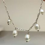 Sterling Silver Women's Choker Necklace With Pretty Beads Photo 4