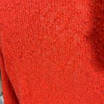 Chico's Additions by Sweater Top Textured Orange Sz 1 Med Long Sleeve V Neck Photo 8