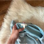 Roolee  Button Front Drawstring Waist Blue Jumpsuit Photo 3