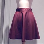 Burgundy faux leather skirt Red Photo 4