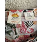 C&C California  100% Linen Shirt Blouse‎ 3X floral fruit Lounge Comfort Oversized Photo 1