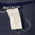 Military Style Chic Navy Trench Coat with Gold Buttons Medium Blue Photo 8