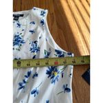 CHAPS White & Blue Floral Sleeveless Dress Size 10 100% Cotton New With Tags Photo 10