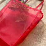 I.N. San Francisco Red Mesh Chic Tote Bag Photo 6