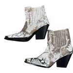 Cape Robbin  - Kelsey Faux Suede & Snakeskin Pointed Toe Western Boots Photo 2