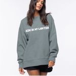 Talentless Is Kim My Lawyer Crewneck Dusty Blue Size XXL Photo 1