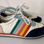 Boden USA Boden Women's Lace Up Rainbow Stripe Casual Trainer Sneakers Shoes Size 40 8.5 Photo 0