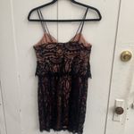 Nanette Lepore NWT  Sz 4 Mini Slip Dress Black Lace Peplum V-neck Romantic Goth Photo 9