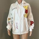 Disney Winnie The Pooh Women's Full Zip Sweatshirt Hoodie XL White NWT #33 Photo 0