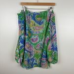 CHAPS Womens Multicolor Paisley Sheer Blouse in Green Sz 2X | Sheer Lightweight Photo 8