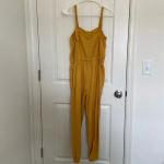 Hot Kiss women’s yellow cinched waist jumpsuit — small Photo 4