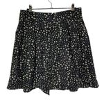 Anthropologie DIL Black & Beige Circle Printed Silk Skirt 10 Photo 1
