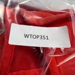 Umgee  Fiesta Linen Blend Orange Floral Embroidered Swing Shirt Oversized Size S Photo 11