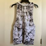 Varley  Anthropologie Ashland Sleeveless Marbled Open Back Sport Hoodie #MBG Photo 3