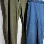 J.Jill Lot of 3  Cotton Lounge Pants Womens L Blue Green Embroidered Chambray EUC Photo 0