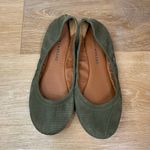 Lucky Brand  Emmie Green Leather Faux Snake Skin Embossed Ballet Flats Photo 4