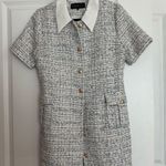 Endless Rose  Blue and White Tweed Dress Photo 1