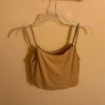 SKIMS tan printed cropped cami tank top Photo 2
