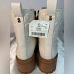 Sam & Libby  Quilted Lace-Up Boots - Cream and Brown Photo 4