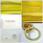 See By Chloe Keyring With Leather Pouch Goat Leather Pure Yellow NEW Gift Photo 14