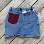 Jordache Women's Patchwork Embroidered Denim Mini Jean Skirt Size 28" Waist Photo 1