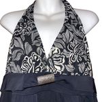 Jaclyn Smith  Women’s One Piece Swimsuit Swim Dress Halter Size 18 Black White Photo 1