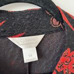 Cj banks 1x art to wear tribal jacket open‎ front cardigan liquid knit lagenlook Red Photo 1