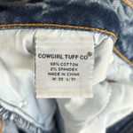 Cowgirl Tuff Jeans Cowboy Friend Medium Wash High Waist Distressed Straight Leg Blue Size 35 Photo 12