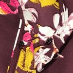 Chelsea28 Plum Marigold Retro Floral Wrap Top Size Medium Photo 8