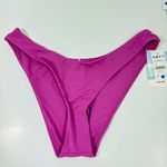 Roxy  NWT $138 3PC Bikini Top + solid beach classics high leg bottoms‎ M Photo 3