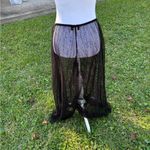 Jordan Taylor Black Sequined Mesh Wide Leg Pants Swimsuit Cover Festival Wear XL Photo 3