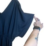 Old Navy  Black jumpsuit Large petite short sleeves wide leg v neck  NWT Photo 2