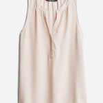 Alice Blue Simona Henley Sleeveless Cream White Polka Dot Blouse Size L Photo 0