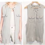 Free People Highway Zip Front Longline Vest-Medium 2159 Photo 0