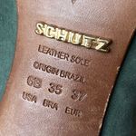 Schutz Green Suede D’Orsay Peep Toe Pumps 6B Women’s High Heel Classic Elegant Photo 9