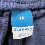 Old Navy  Slouchy Tapered Pants Womens 12 Navy Blue 100%‎ Cotton Lost At Sea Photo 5