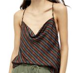 Free People Stevie Cowl Neck Flowy Striped Tank Top Photo 11