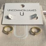 Uncommon James  Gold Evil Eye Huggie Earrings Photo 0