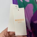 Roccoco Sand Aerin Pleated Cutout Chiffon Mini Dress Womens Medium Purple Photo 14