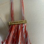 Michael Kors Strappy Tank Top Gold Metal Logo Detail Women’s Size Small Orange Photo 6