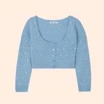 Reformation  Nathalia Regenerative Wool Cardigan (Relaxed Blue) Photo 1