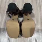 EXPRESS  Floral Rosette Platform Heels Ankle Strap Chunky High Heel Sandals Sz 7 Photo 8