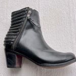 Denver Black Studded Leather Ankle Western Boots Size 8.5 Photo 0