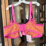 NEW Savage x Fenty lace trim bra cotton essentials floral print underwire plus Pink Size undefined Photo 4