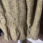 DKNY Vtg Y2K  Cardigan Sweater Sz XL Gold Ochre Button Front Cable Chunky Knit Photo 4