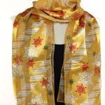 Snowflake Scarf 13" x 60" Gold Color New Versatile Photo 0