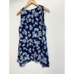 Karen Kane Tank Top Floral Size Small Blue Uneven Hem Pullover NEW Photo 5