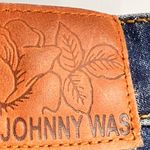 Johnny Was The Skimny Blue Jean Stretch Lux Denim Size 26 Printed Designer Dark Photo 5